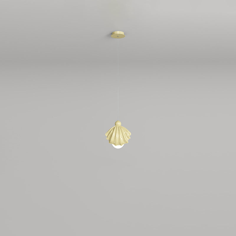 Zeitgenössische kreative Shell Eisen Harz Acryl LED Pendelleuchte für Wohnzimmer 