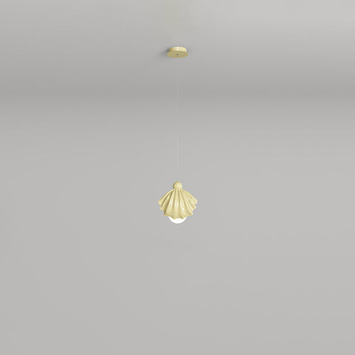 Zeitgenössische kreative Shell Eisen Harz Acryl LED Pendelleuchte für Wohnzimmer 