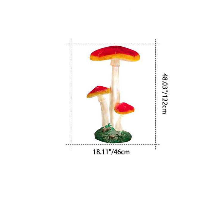 Moderne Art Deco Solar Wasserdichte Pilz Harz Glasfaser LED Landschaft Beleuchtung Außen Licht Für Garten 