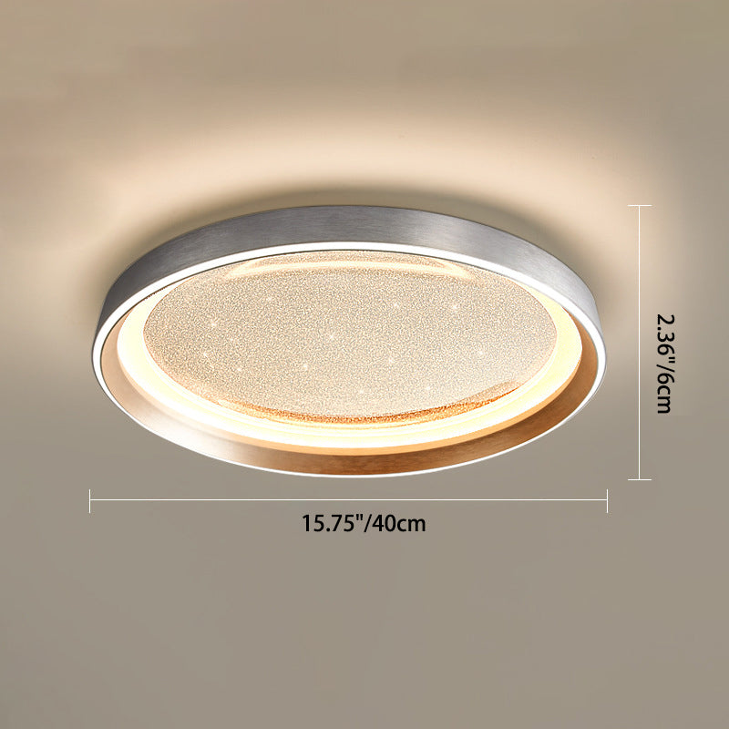 Moderne Einfachheit Aluminium Acryl Runde Starry Sky LED Unterputz Deckenleuchte für Wohnzimmer 