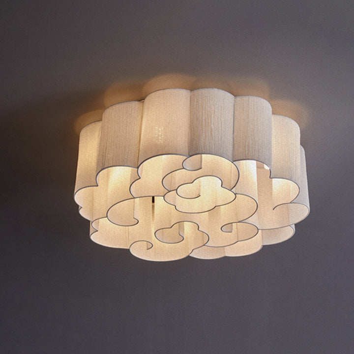 Plafonnier traditionnel chinois en fer rond Nuage 5/6/7/9/12/13 lumières pour chambre 