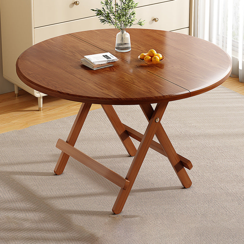 Table à manger ronde contemporaine scandinave en MDF et acier pour 4 places 