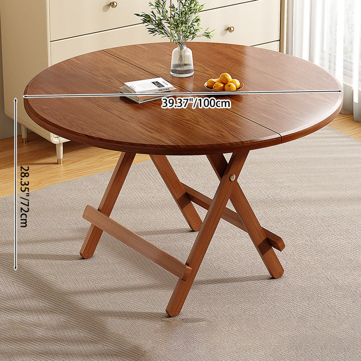 Mesa de comedor redonda escandinava contemporánea con tablero de MDF y hierro para 4 plazas 