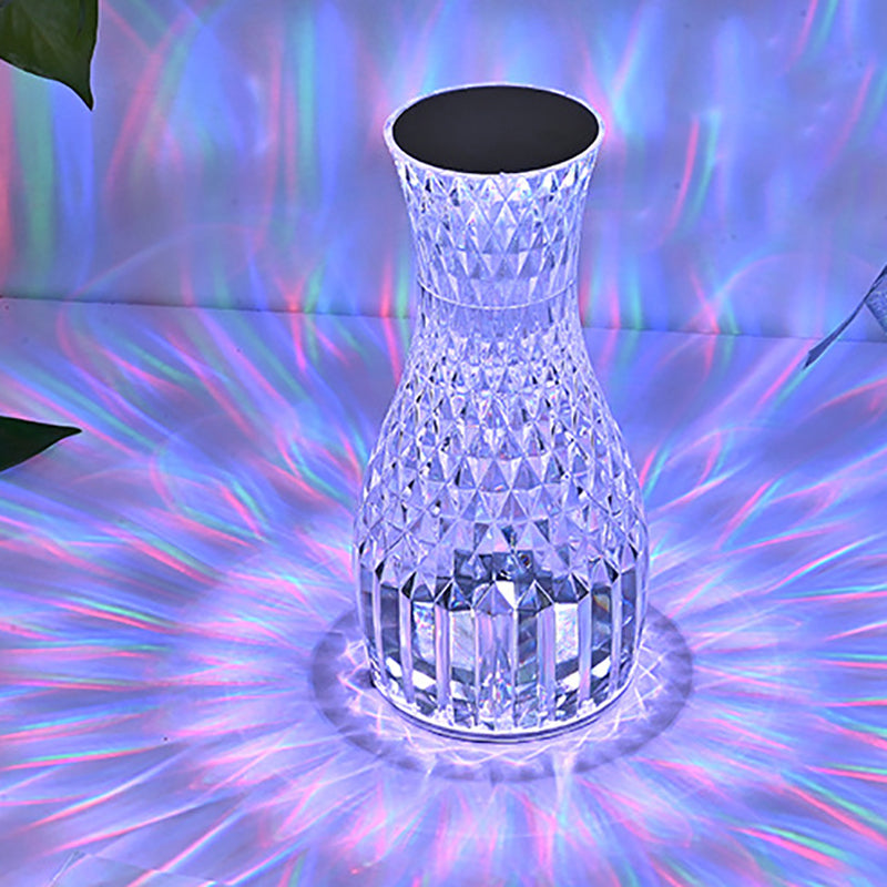 Modern Art Deco Acrylic Bottle Design Petal Effect USB LED Table Lamp For Bedroom