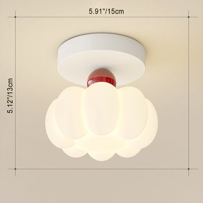 Éclairage semi-encastré LED en fer PE à base de disque en forme de citrouille minimaliste moderne pour chambre 
