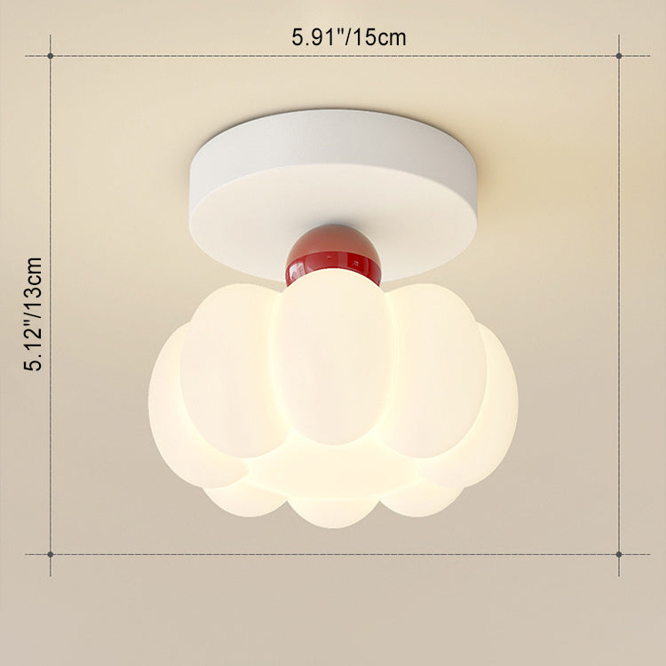 Éclairage semi-encastré LED en fer PE à base de disque en forme de citrouille minimaliste moderne pour chambre 