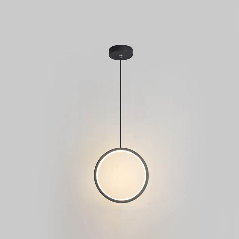 Moderne minimalistische runde Eisen-Acryl-LED-Kronleuchter für das Schlafzimmer 