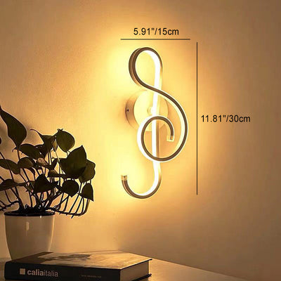 Zeitgenössische kreative Bar Wave Aluminium Acryl LED Wandleuchte Lampe für Wohnzimmer 