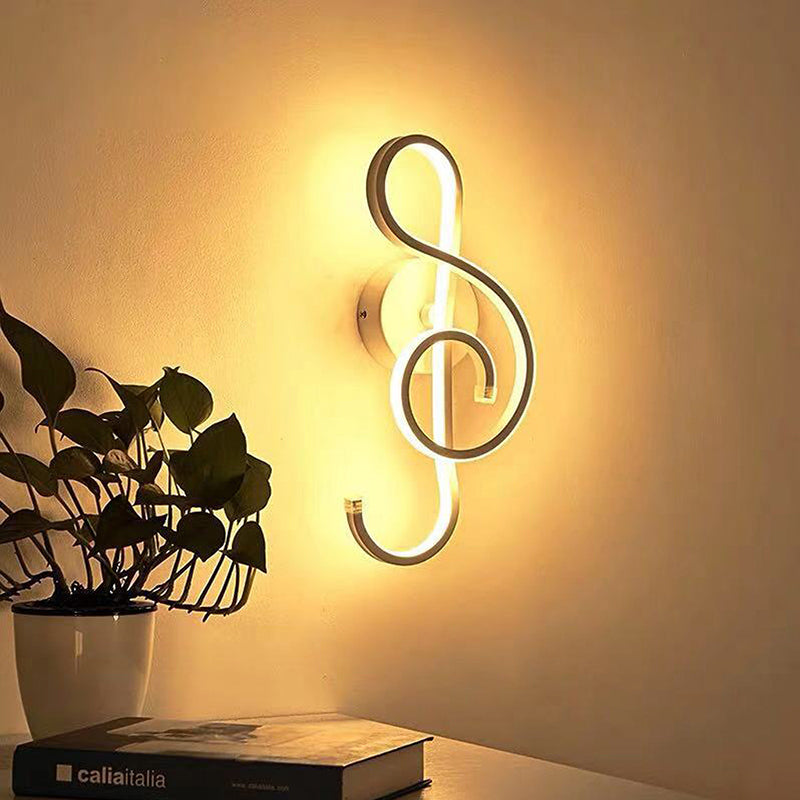 Zeitgenössische kreative Bar Wave Aluminium Acryl LED Wandleuchte Lampe für Wohnzimmer 