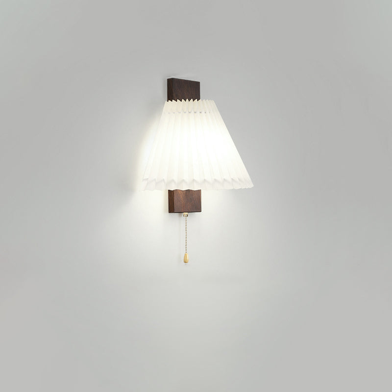 Applique murale contemporaine nordique en fer PVC cubique plissé 1-lumière pour chevet 