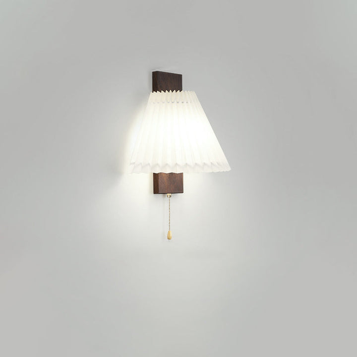Applique murale contemporaine nordique en fer PVC cubique plissé 1-lumière pour chevet 