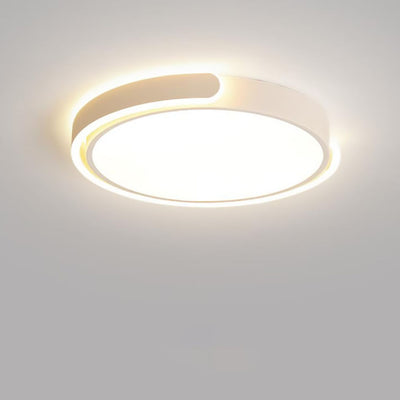 ضوء سقف LED مثبت بشكل متدفق من الألمنيوم الأكريليكي المستدير بتصميم بسيط حديث لغرفة النوم 