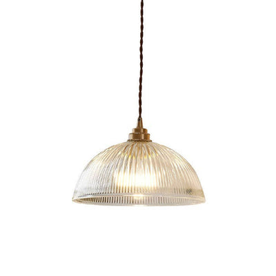 Modern Simple Clear Glass Dome Pot Lid 1-Light Pendant Light