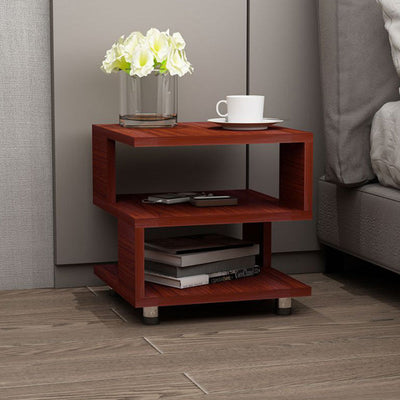 Table d'appoint contemporaine avec plateau carré en cube à 3 niveaux pour chevet 