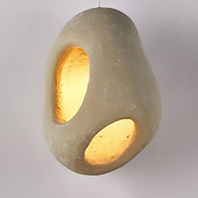 Lámpara colgante de 1 luz de escultura de poliestireno con forma especial creativa minimalista japonesa 