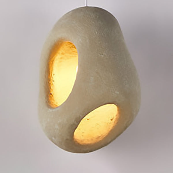 Lámpara colgante de 1 luz de escultura de poliestireno con forma especial creativa minimalista japonesa 