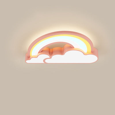 Nordic Cartoon Rainbow Clouds Kids LED Flush Mount Ceiling Light