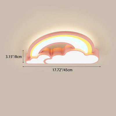 Nordic Cartoon Rainbow Clouds Kids LED Flush Mount Ceiling Light