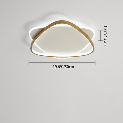 Luz de techo LED de montaje empotrado de hierro acrílico triángulo minimalista moderno para dormitorio 