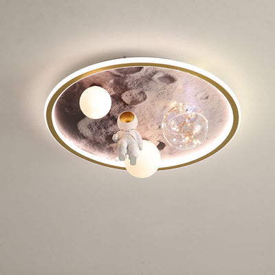 Kinder Kreative Cartoon Astronaut Mond Acryl LED Kinder Deckenleuchte 