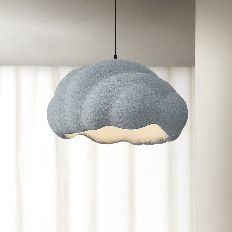 Nordic Simple Cream Style Polystyrol Spezialförmige 1-Licht Pendelleuchte 