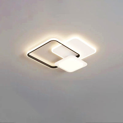 Moderne minimalistische runde quadratische Eisen Acryl LED Unterputz Deckenleuchte für Schlafzimmer 