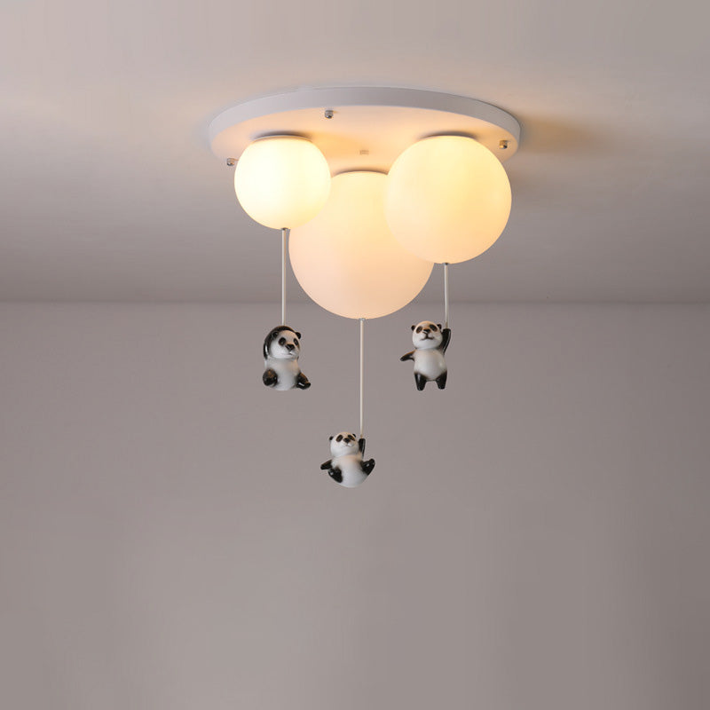 Moderne Minimaliste Ours Ballon Résine PE 1/3 Lumière Plafonnier Pour Chambre 