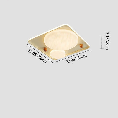 Plafonnier LED en aluminium fer plastique silicone carré rectangulaire rond modern simplicité pour salon 