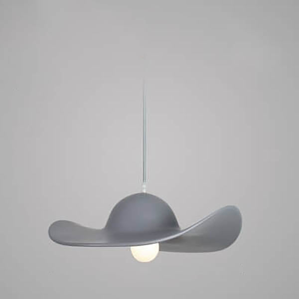 Contemporary Nordic Hat Design Resin 1-Light Pendant Light For Living Room