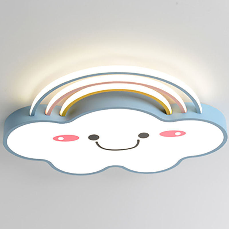 Zeitgenössische kreative Regenbogen-Wolke Acryl Schatten LED Unterputz Deckenleuchte für Schlafzimmer 