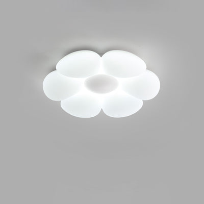 Luz de techo LED empotrada de hierro PE con diseño de flor de margarita creativa contemporánea para dormitorio 