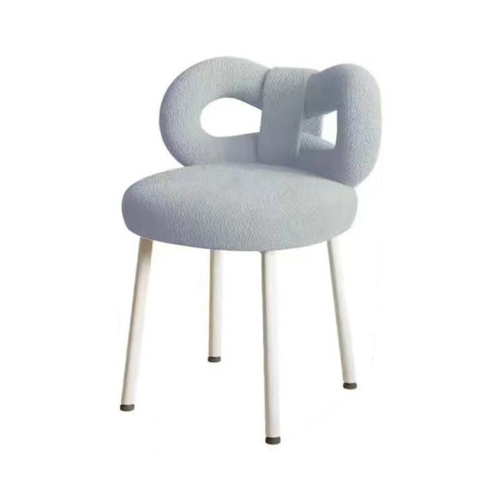 Tabouret de coiffeuse rond en laine d&