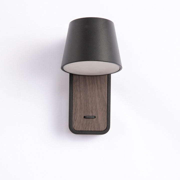 Lampe murale LED en aluminium et acrylique cylindrique rotatif moderne et minimaliste pour chambre 