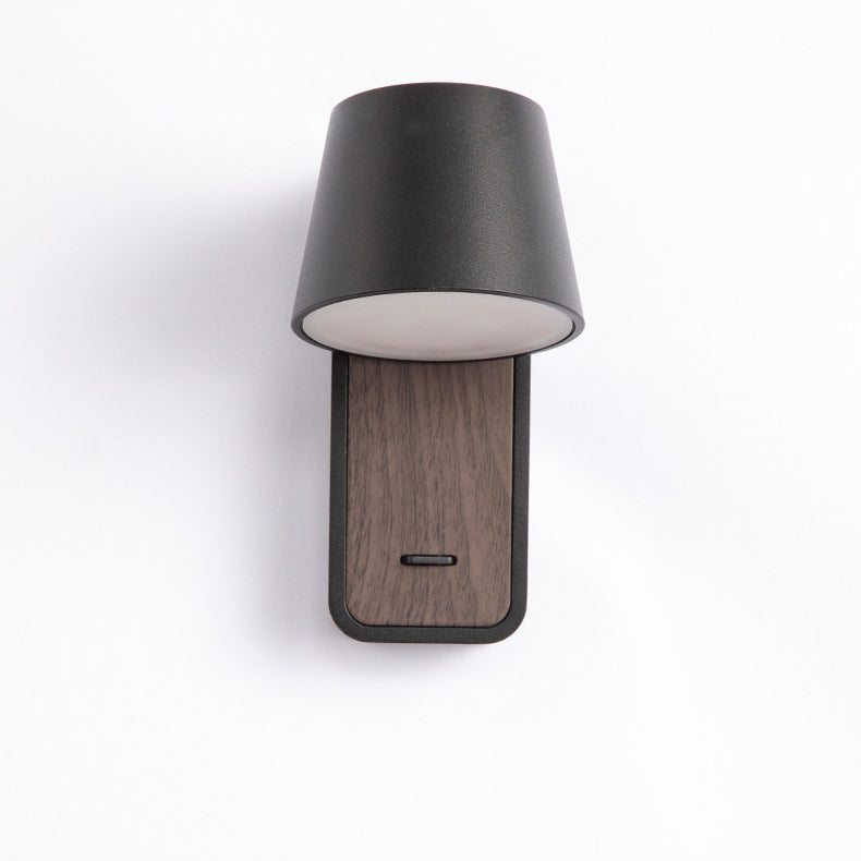 Lámpara de Aplique de Pared LED de Cilindro Giratorio Moderno Minimalista de Aluminio y Acrílico para Dormitorio 