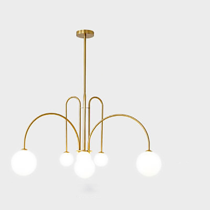 Nordische minimalistische Kunst Schmiedeeisen Zauberbohne 6/8-Licht Kronleuchter 