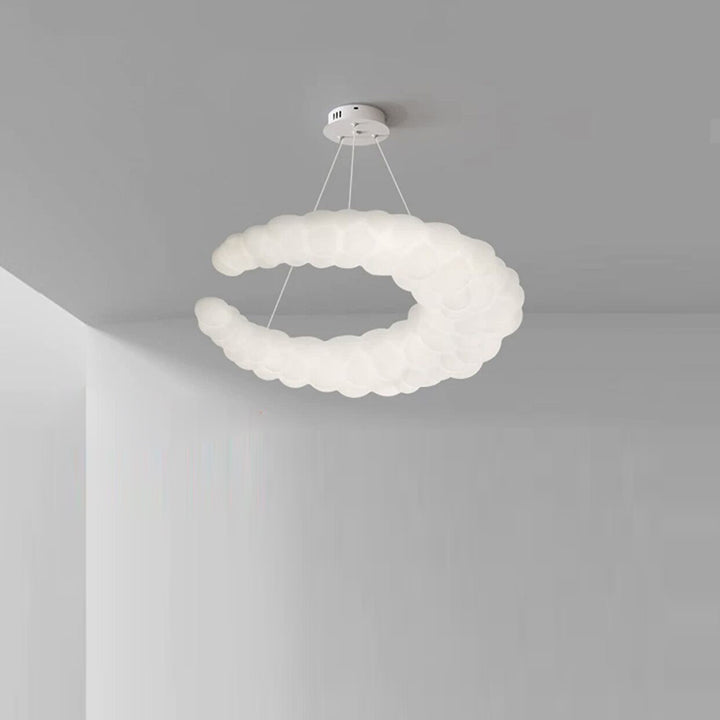 Moderner minimalistischer LED-Kronleuchter aus Mondeisen-Kunststoff für Wohnzimmer 