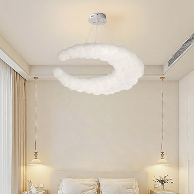 Lustre LED en fer et plastique minimaliste moderne pour salon 