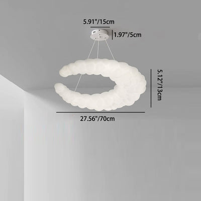 Lustre LED en fer et plastique minimaliste moderne pour salon 