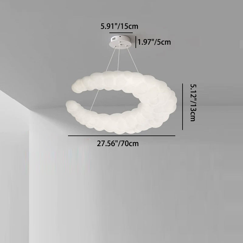 Lustre LED en fer et plastique minimaliste moderne pour salon 