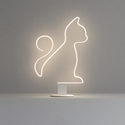 Zeitgenössische kreative Eisen Aluminium Acryl Katze Hund LED stehend Stehleuchte für Schlafzimmer 