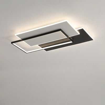 Plafonnier LED rectangulaire en acrylique et fer de simplicité moderne pour salon 