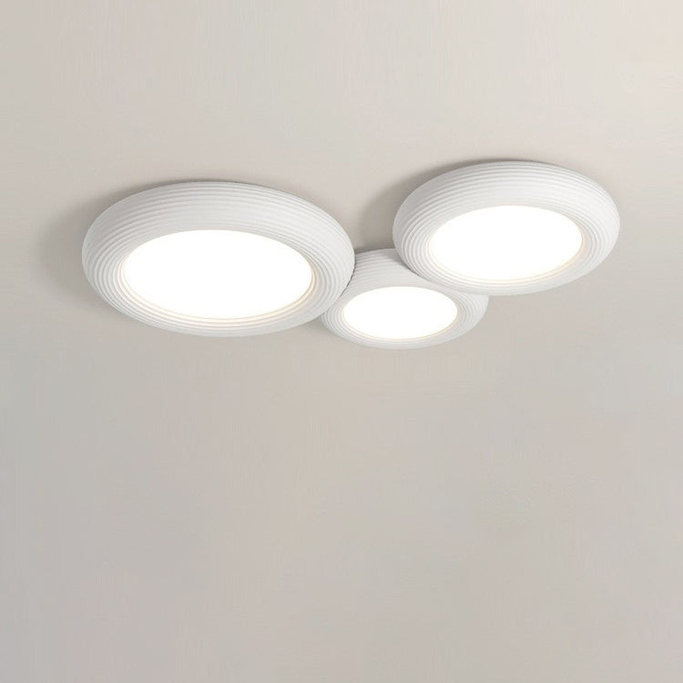 Moderne Einfachheit Eisen Harz Acryl Runde Donut LED Unterputz Deckenleuchte Für Wohnzimmer 