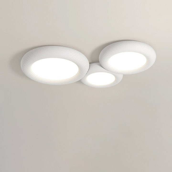 Moderne Einfachheit Eisen Harz Acryl Runde Donut LED Unterputz Deckenleuchte Für Wohnzimmer 