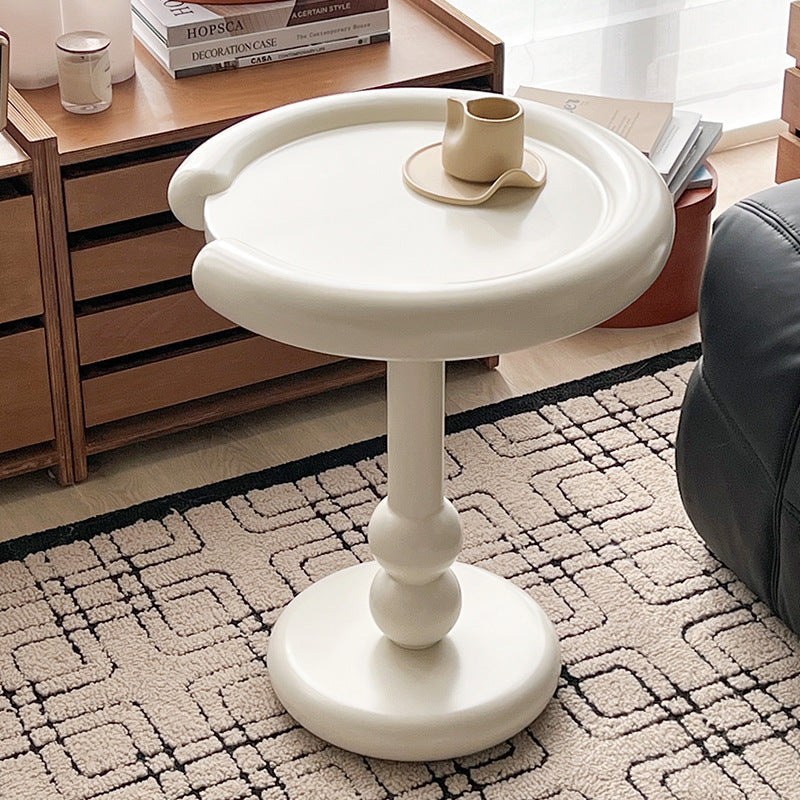 Modern Minimalist Oval Fiberglass Side Table For Living Room