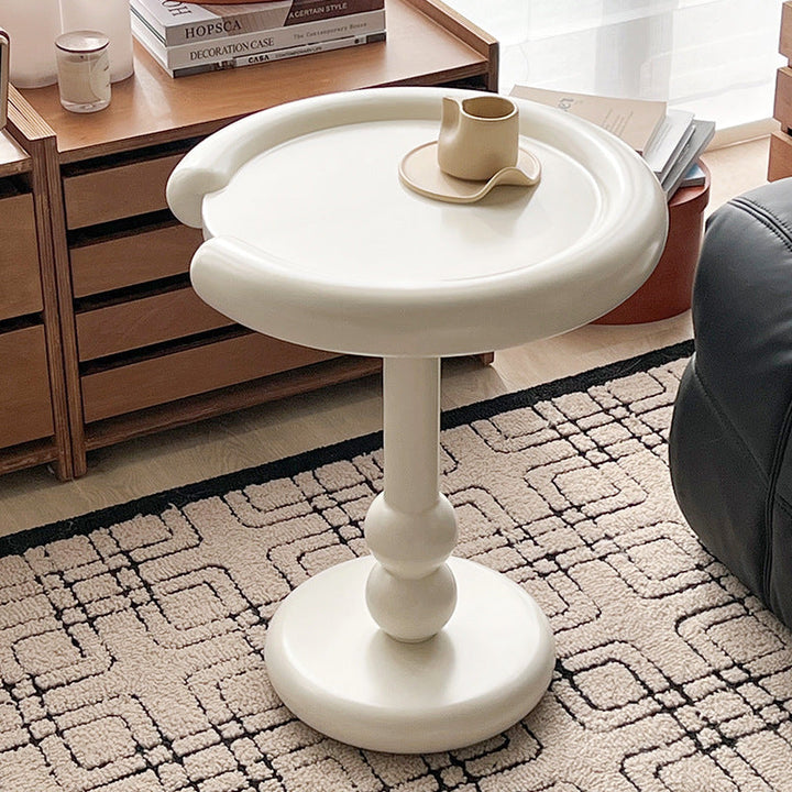 Modern Minimalist Oval Fiberglass Side Table For Living Room