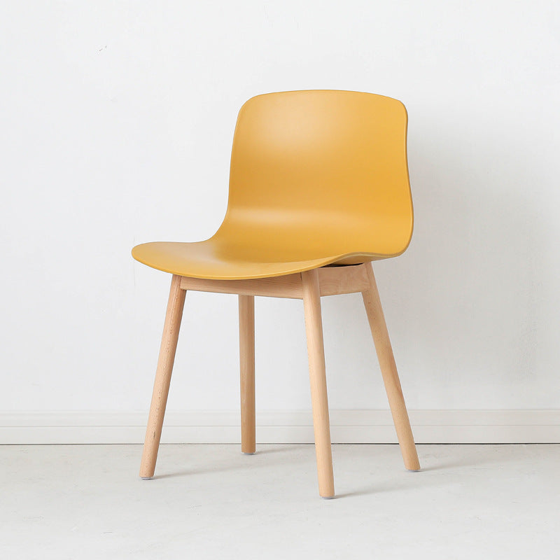 Contemporary Nordic Curved Square PVC Iron Dining Chair Backrest For Dining Room
