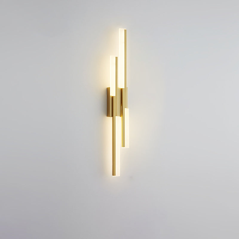 Moderne minimalistische vertikale Bar Acryl Eisen LED Wandleuchte Lampe für Wohnzimmer 