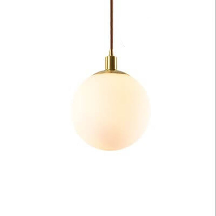 Lámpara colgante de 1 luz, orbe blanca minimalista nórdica 