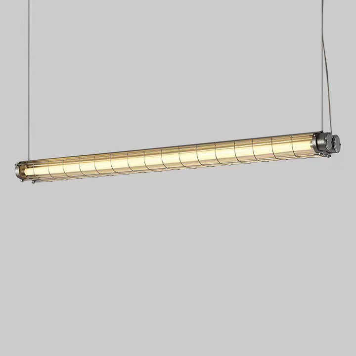 Zeitgenössischer Industrieller Langer Hardware Acryl 1/2 Licht Insel Licht Kronleuchter Für Esszimmer 