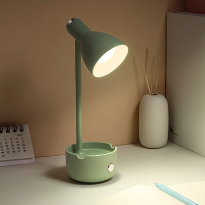 مصباح طاولة LED بلاستيكي ABS بقاعدة دائرية حديثة وبسيطة لغرفة النوم 